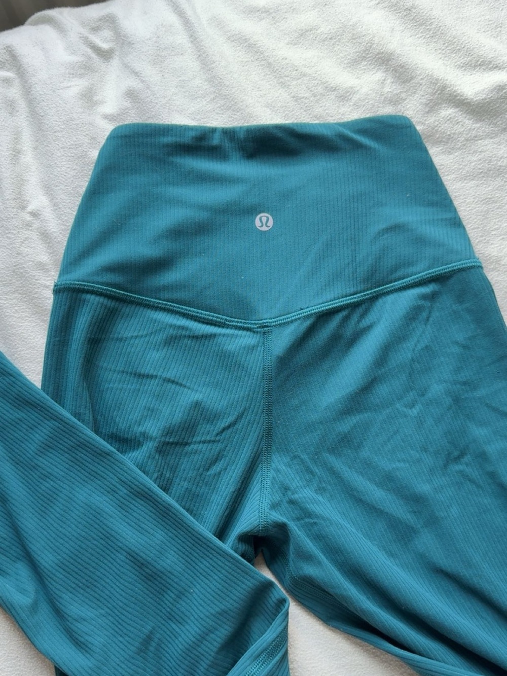 lululemon athletica Teal High-Rise Ribbed flare Leggings